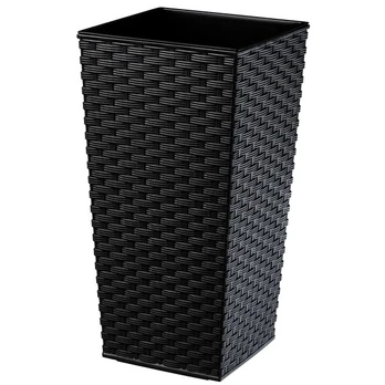 Gėlių vazono įdėklas 34x68cm aukštas juodas