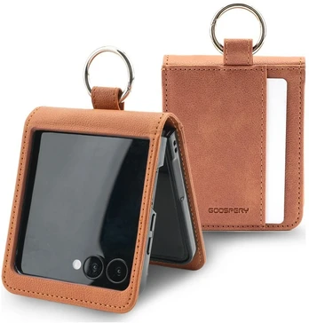 Dėklas Mercury Basic Diary do Samsung Galaxy Z Flip8 ruda