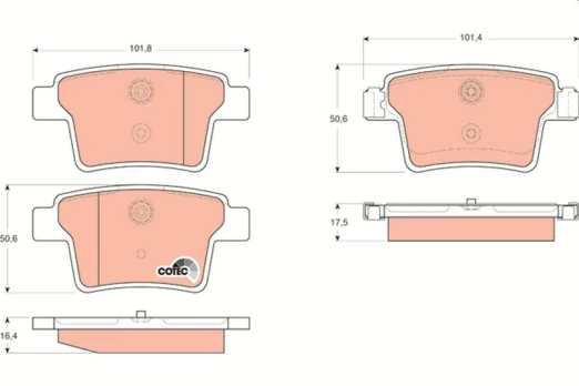 TRW GDB1665 Brake pad set