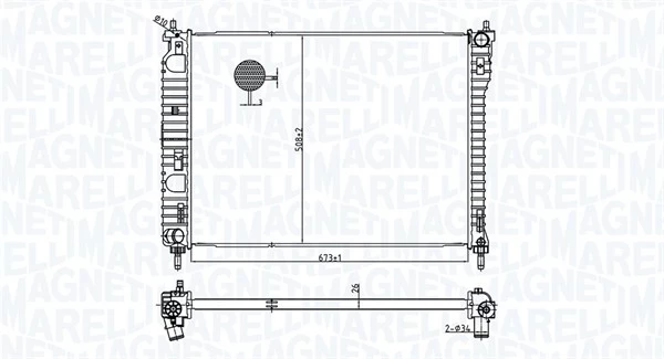Variklio radiatorius MAGNETI MARELLI 350213179800