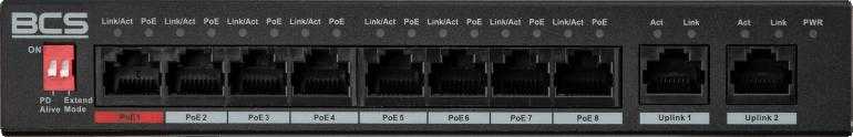 Šakotuvas Switch PoE BCS LINE BCS-L-SP0802G(2)