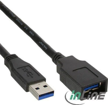 Kabelis USB InLine USB-A - USB-B 1.5 m Juodas (35615)