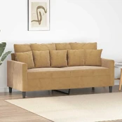 Dvivietė sofa, rudos spalvos, 140cm, aksomas kaina