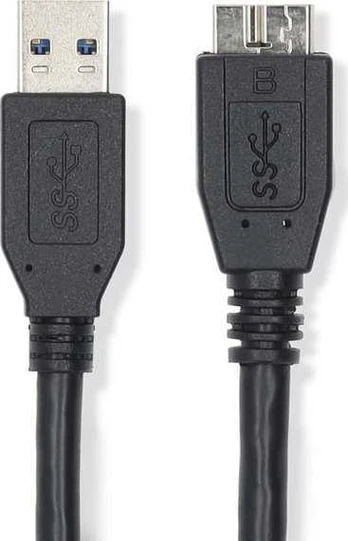Nedis USB-A – micro-B USB laidas, 0,5 m juodas (CCGL61500BK05)