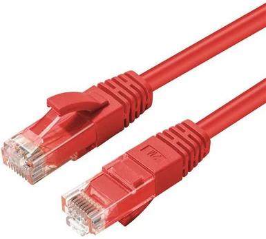 MicroConnect CAT6A UTP 0.15m Raudona LSZH