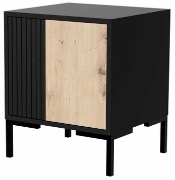 Cama Bedside table 2pc MERCI 44x40x52.5 black/oak artisan