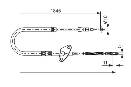 Trosas, stovėjimo stabdys BOSCH 1 987 477 119