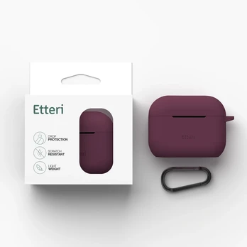 Dėklas Telforceone Etteri silicone case for AirPods Pro 3 dark cherry