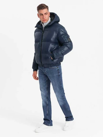 men's jacket dark mėlynas
