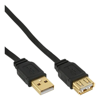 Kabelis USB InLine USB-A - USB-A 5 m Juodas (34605F)