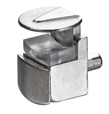 Stiklo lentynos laikiklis HETTICH, pak. 8 vnt. 5mm, 4-8mm, 89284