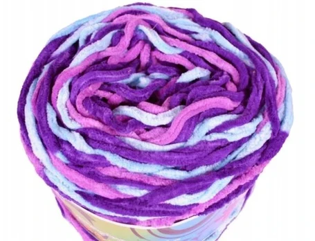 Pliušinis siūlas ombre, storas, minkštas - 190g - 016