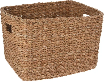 Daiktadėžė, pinta, rudos sp., 36 x 26 x 23 cm