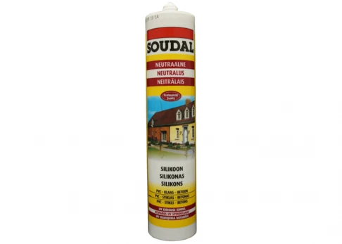 Hermetikas silikoninis Soudal SILIRUB 2, neutralus, 280ml (įv.spalvos)
