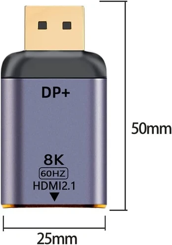 Displayport į Hdmi 8k 60hz Adapteris