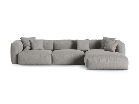 Modular Right Corner Sofa, "Martina", 3 Seats, 370x176x75, Light Grey