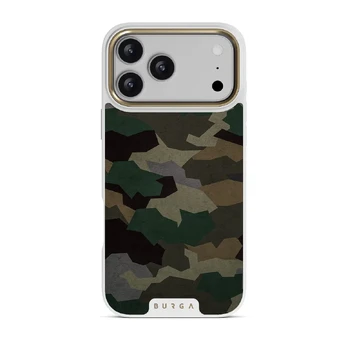 Tropical Green Camo - iPhone 17 Pro Max Case, Elite Light (MagSafe) / Gold