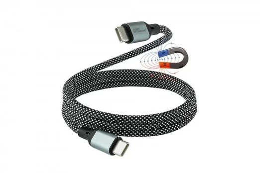 Good Connections Good Connection Magnet. USB 4.0 3x2 USB-C Spiralk. schw. 1m