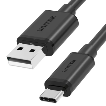 Laidas Unitek Y-C481BK USB 2.0, USB Type C, 0.5 m, juoda