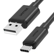 Laidas Unitek Y-C481BK USB 2.0, USB Type C, 0.5 m, juoda kaina