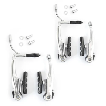 Stabdžių sistema V-brake 110mm 2 ratams (aliuminis, sidabrinė)