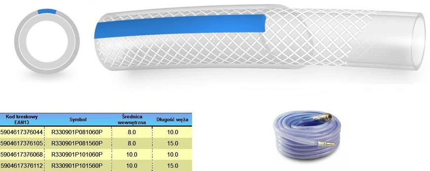 Polix SUDĖTO ORO ŽARNŲ RINKINYS 10mm * 10m