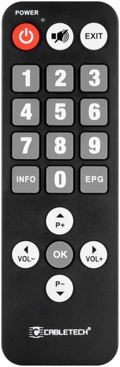 Cabletech Universalus DVB-T nuotolinio valdymo pultas senjorams