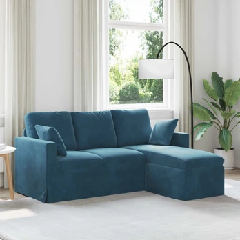 Sofa Mėlyna 198 x 134 x 80 cm Aksomas