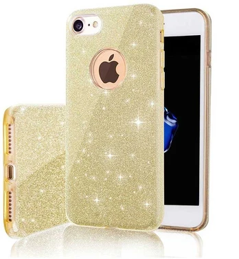 Dėklas Telforceone Glitter 3in1 case for iPhone 17 Air 6,6' auksinis