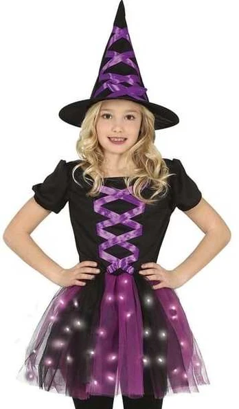 Fiesta Hekse kostume med lys