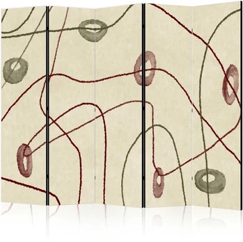 Artgeist Pertvara - Labyrinth with Beads - Minimalist Abstraction on a Worn Background