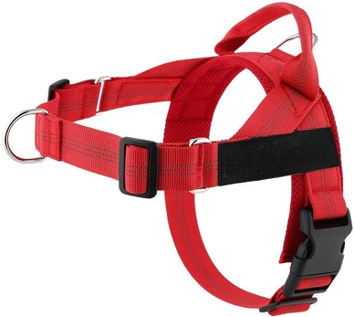 Dog harness REFLECTIVE SILK dydis L red