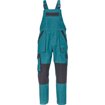 Darbinis puskombinezonis vyrams Cerva Max Summer, juoda/petrol, 64 dydis