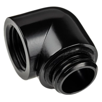 Alphacool Alphacool Eiszapfen Adapteris 90 laipsnių G1/4 col. AG ant G1/4 sl. IG - juodas