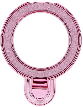 Phone stand CIRCLE GLITTER - stick-on - pink
