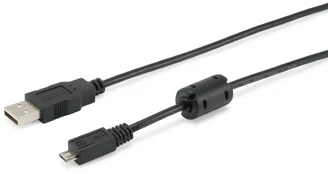 Equip Kabelis USB-A 2.0 -> micro B St/St 1.80m Ferrit juodas Polybeutel kaina
