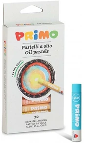 Aliejinės pastelės PRIMO, 12 spalvų