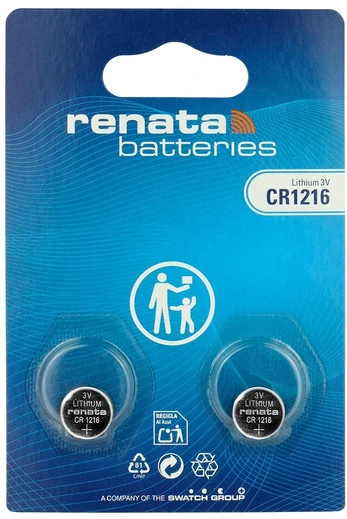 Baterijos – Renata CR1216 3 V ličio elementai, 2 vnt.
