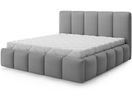 Bed Edvige+ wooden frame 180x200, Modern, Gray