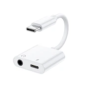 Adapteris Digitalome LCB-107 USB Type-C, Type C / 3.5mm, 0.12 m, balta