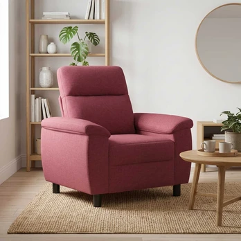 Sofa Vyno raudona 95 x 90 x 95 cm Audinys