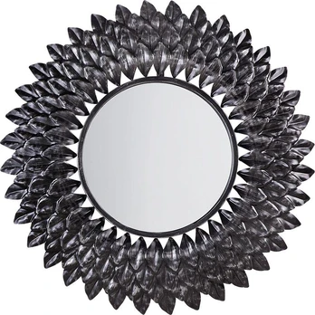 Beliani Sieninis veidrodis LARRAU 70 cm metalinis sidabrinis