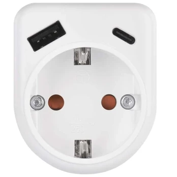 Tinklo skirstytuvas su 1xUSB-A+1xUSB-C