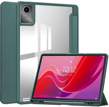Žalias dėklas su pieštuko laikikliu Lenovo Tab M11