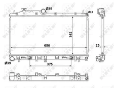 Variklio radiatorius NRF NRF 53886