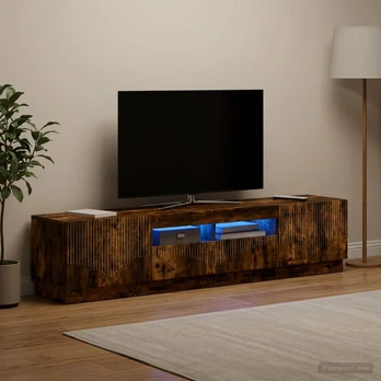 5 dalių LED televizoriaus stovas Dūminio ąžuolo