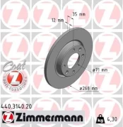 Stabdžių diskas ZIMMERMANN 440.3140.20 kaina