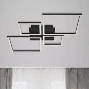 LED lubinis šviestuvas "Frame", "Step dim", 4 lemputės, juodas
