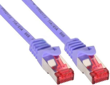 InLine patch cable Cat.6, S/FTP (PiMf), 250MHz, violetinė - 1m