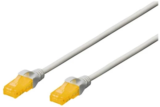 DIGITUS Patchkabel RJ45 U/UTP Cat6A 1.00m grau o. Hebelschu Polybeutel